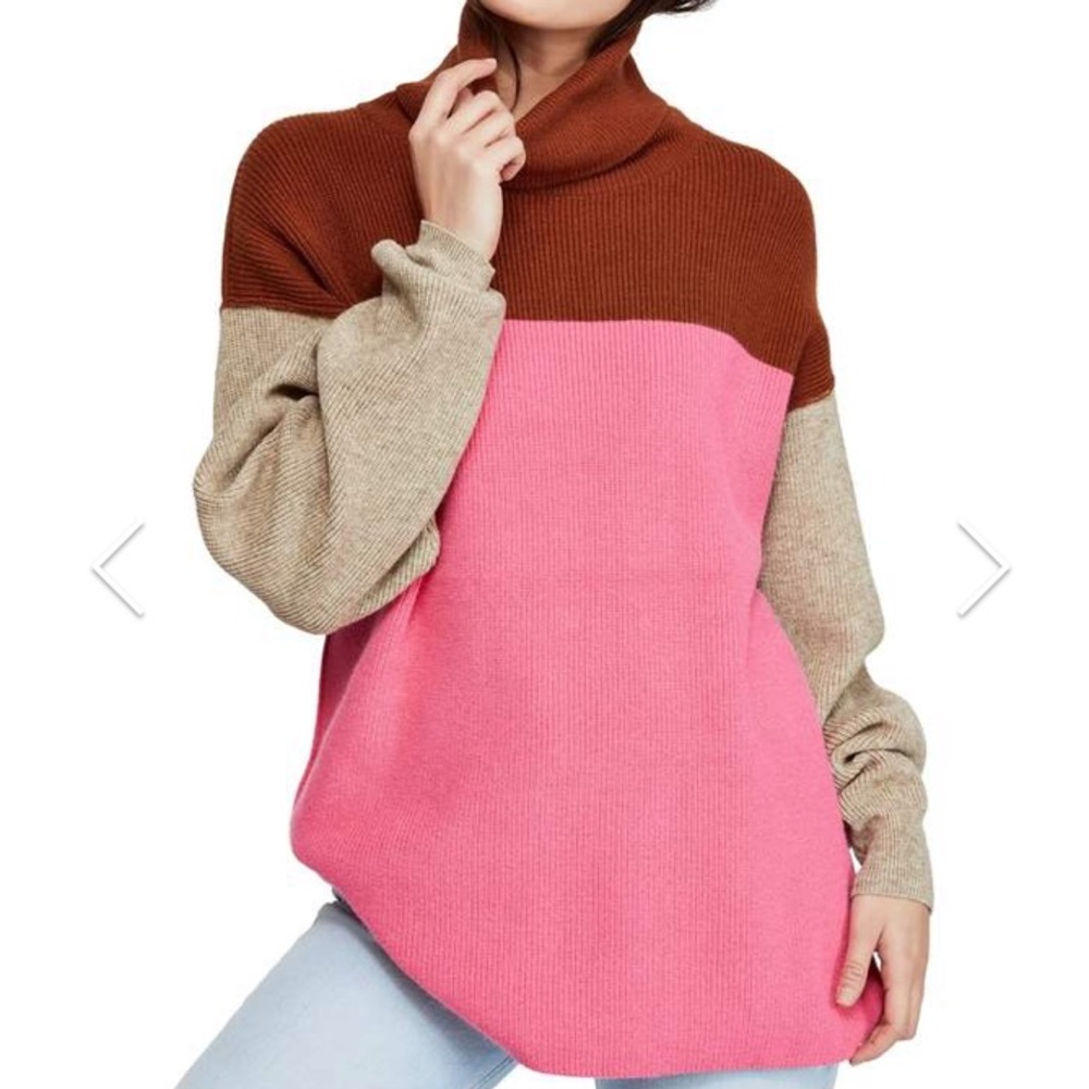 Free people color block sweater size XS